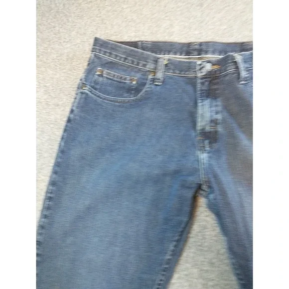Wrangler Jeans Mens 36x30 Blue Premium Denim 97LRWBI Straight Leg Relaxed Fit - Picture 3 of 16